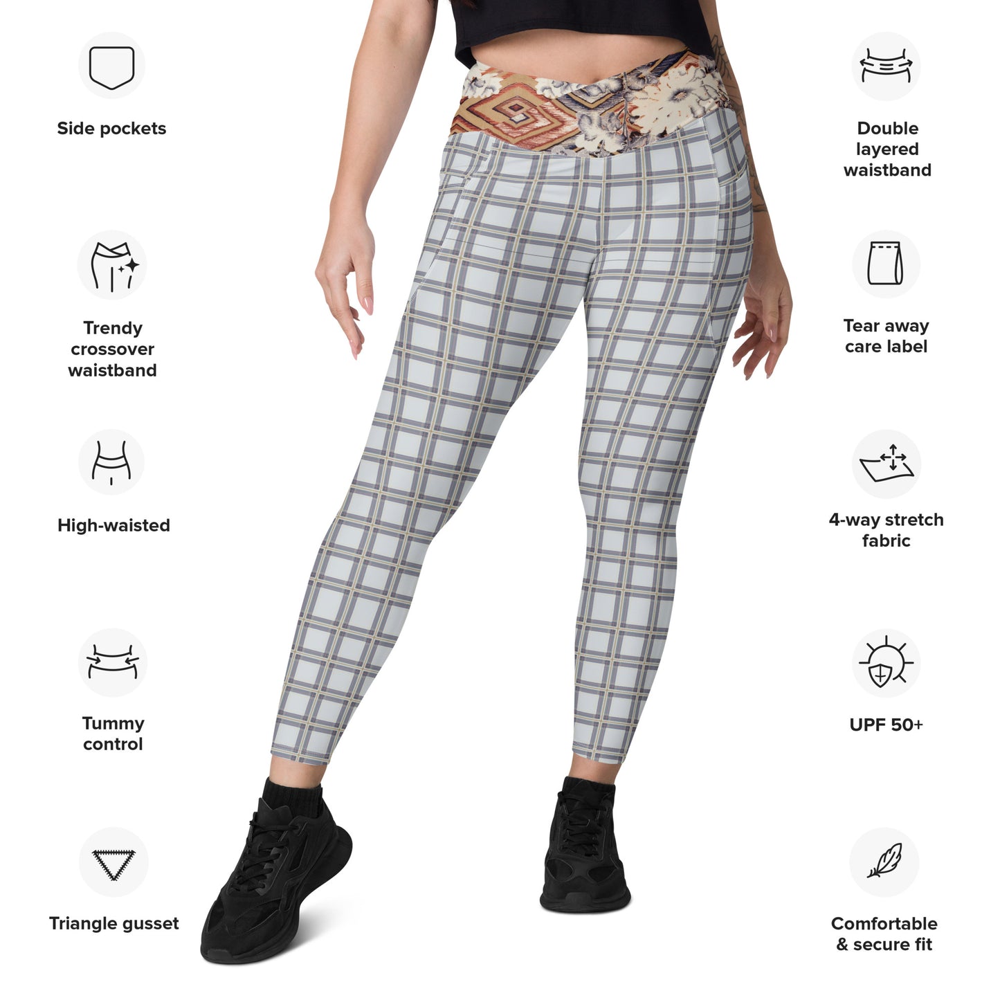 Leggings Magnolia Crossover con tasche