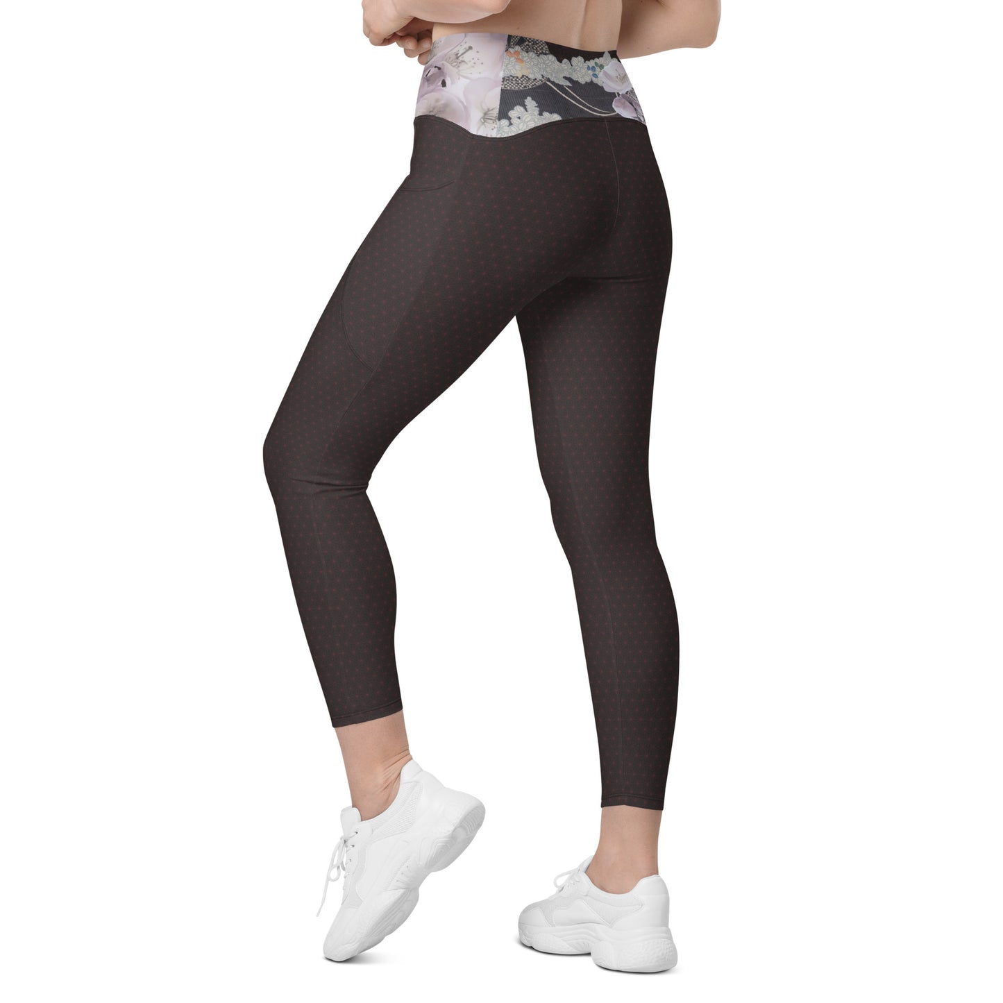 Matsukawa Asanoha Legging fleur de cerisier avec poches