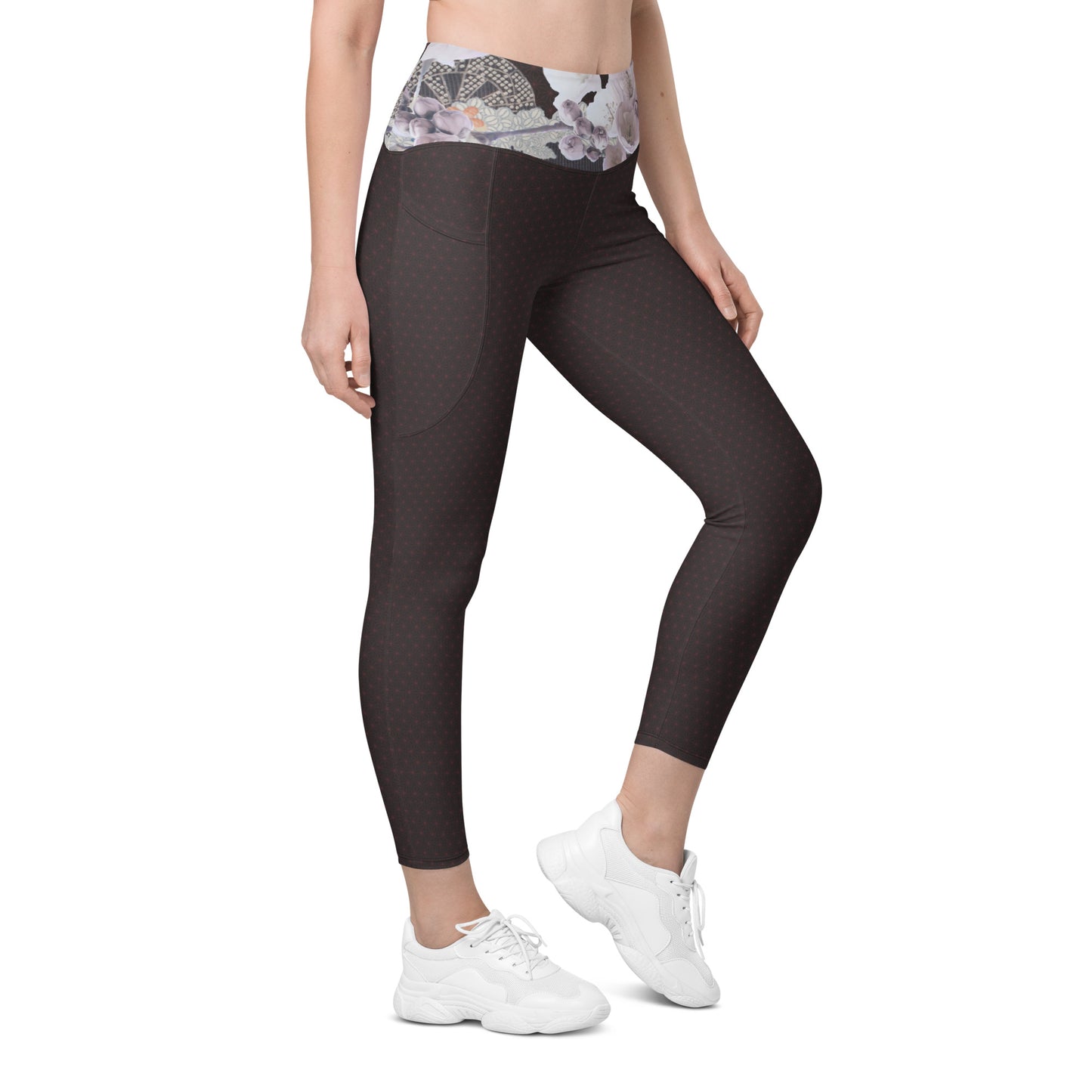 Matsukawa Asanoha Legging fleur de cerisier avec poches