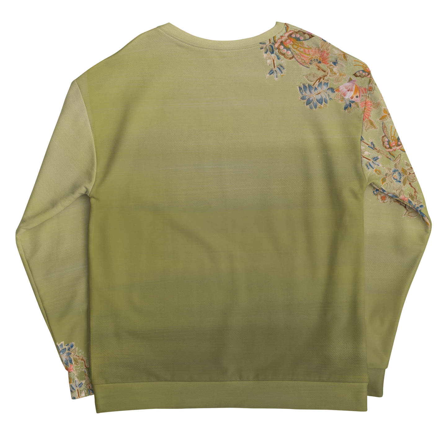 Felpa unisex verde fiori di ciliegio
