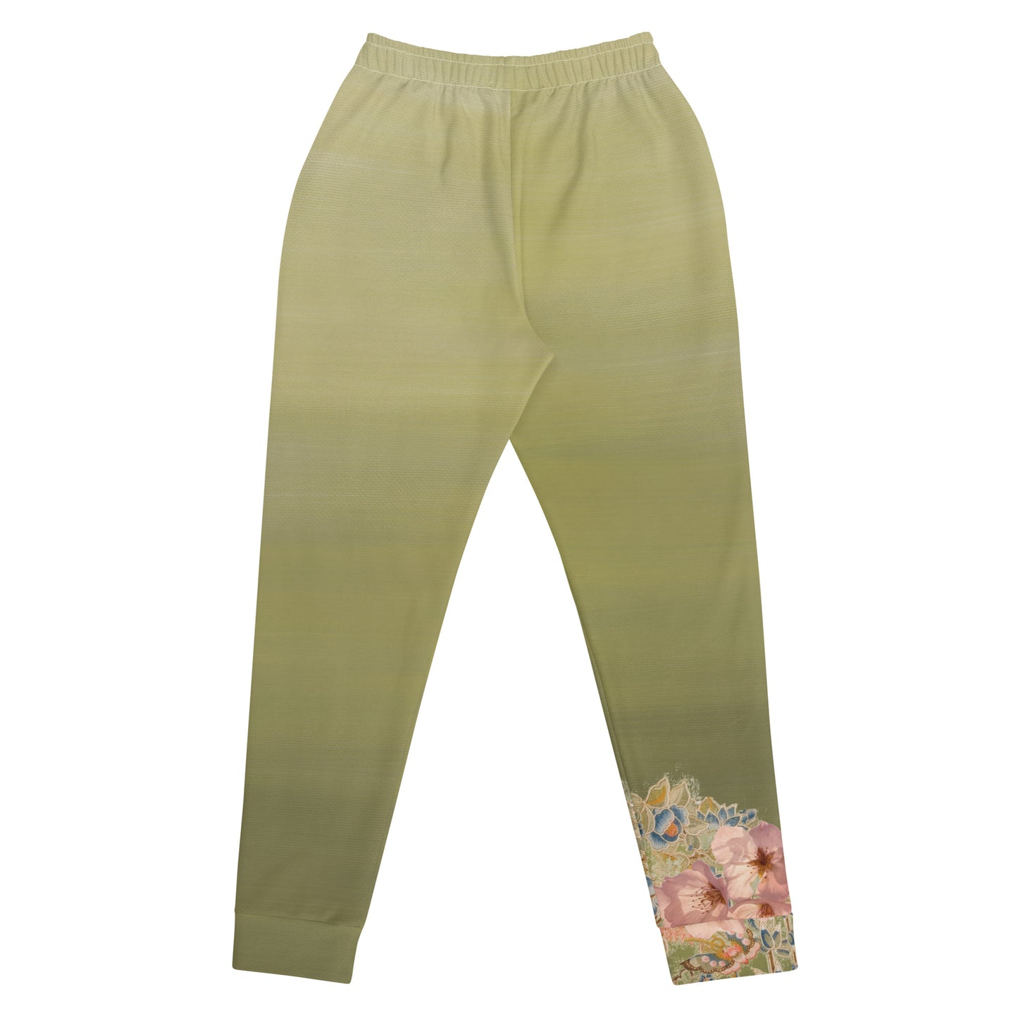 Joggers da donna verde fiori di ciliegio