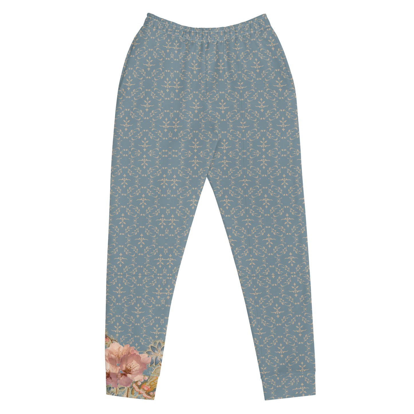Pantaloni da jogging da donna blu fiori di ciliegio