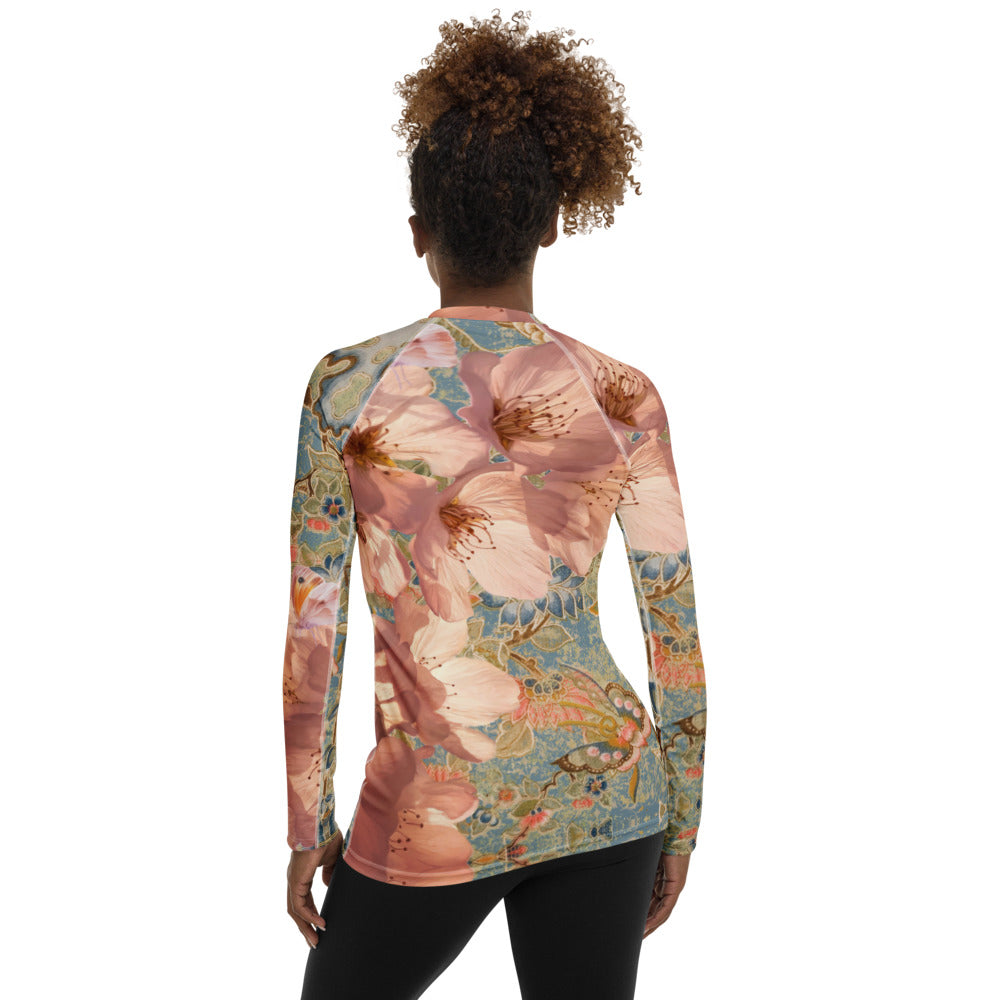 Rash Guard para mujer con flor de cerezo