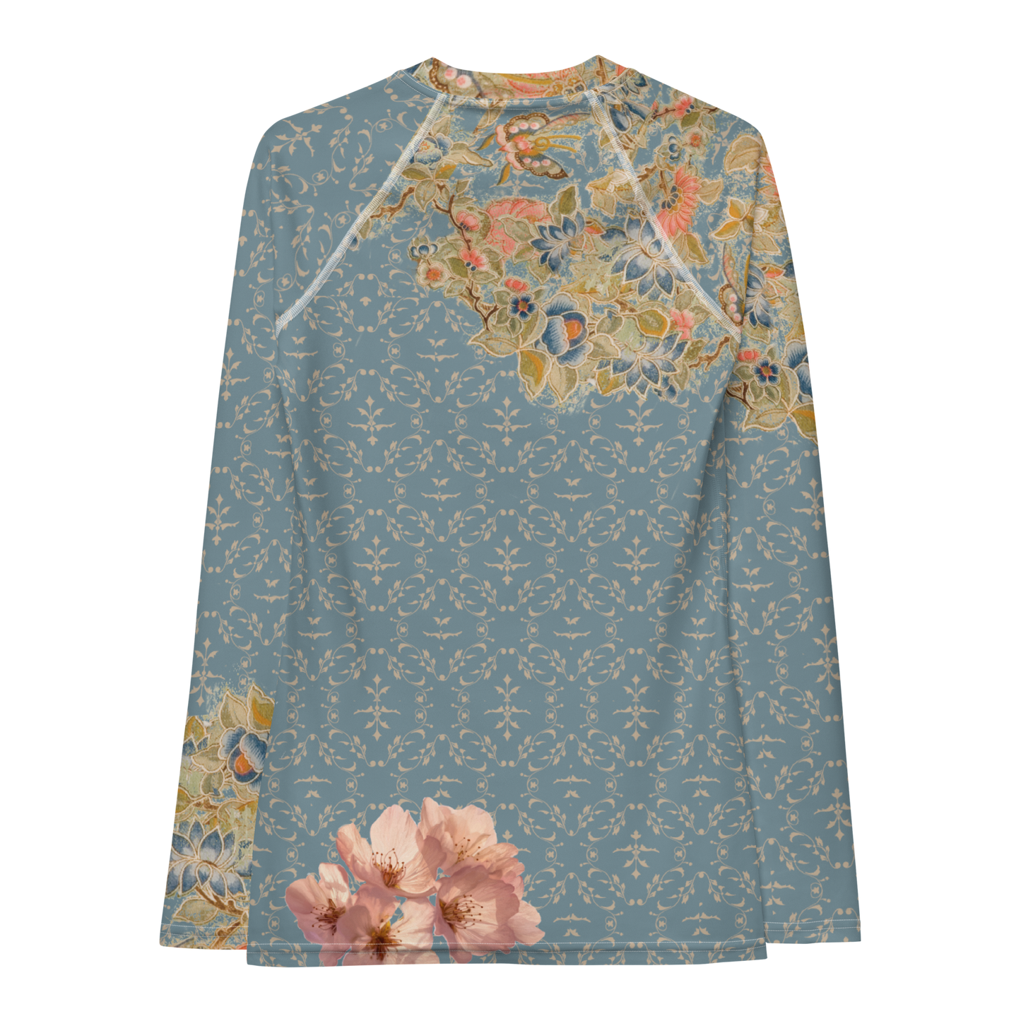 Lycra Femme Bleu Fleur de Cerisier