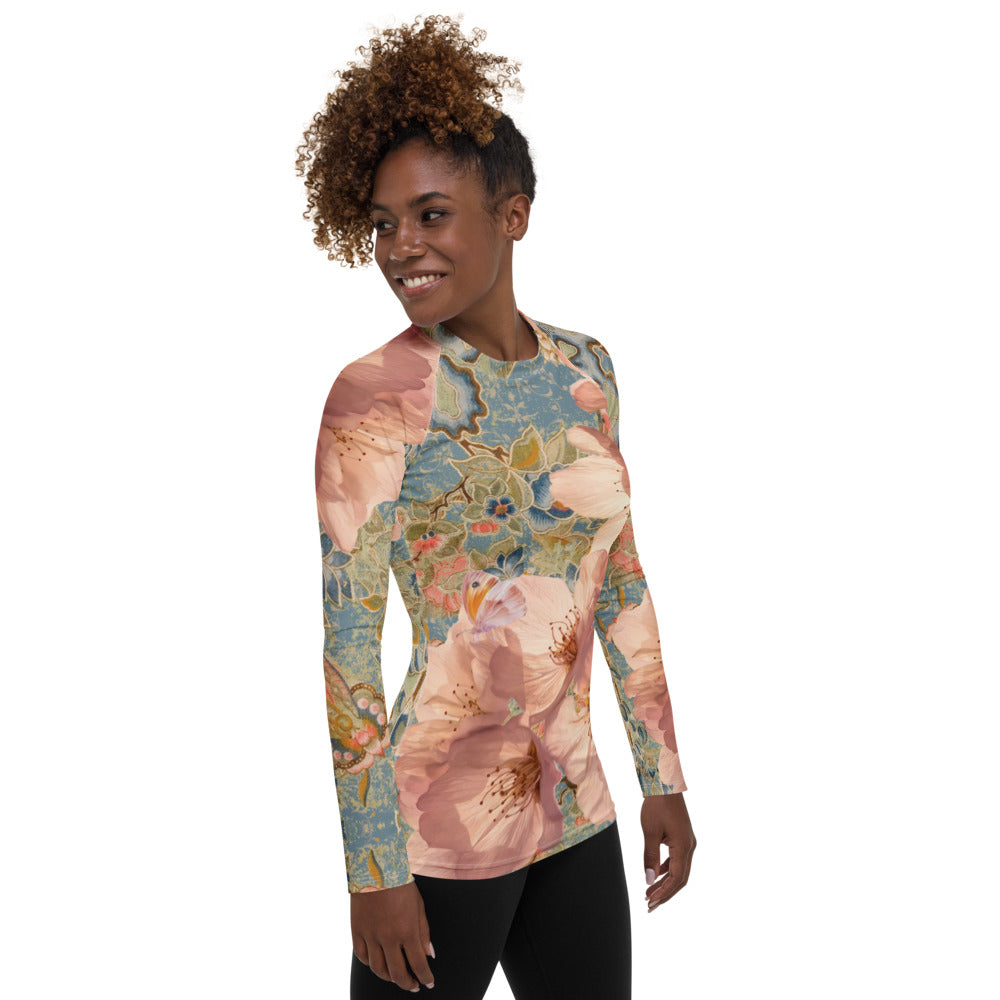 Rash Guard para mujer con flor de cerezo