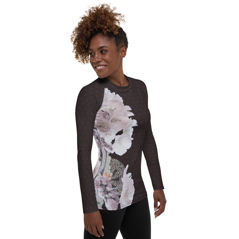 松川麻の葉桜レディースラッシュガード