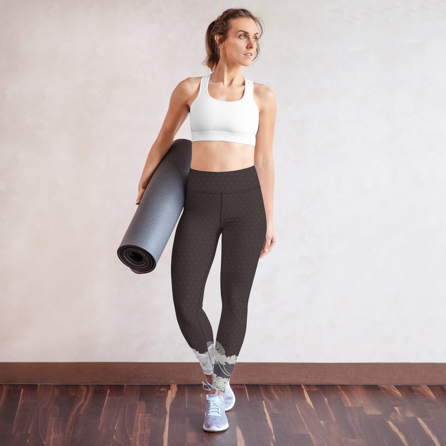 Matsukawa Asanoha Flor de cerezo Yoga Leggings