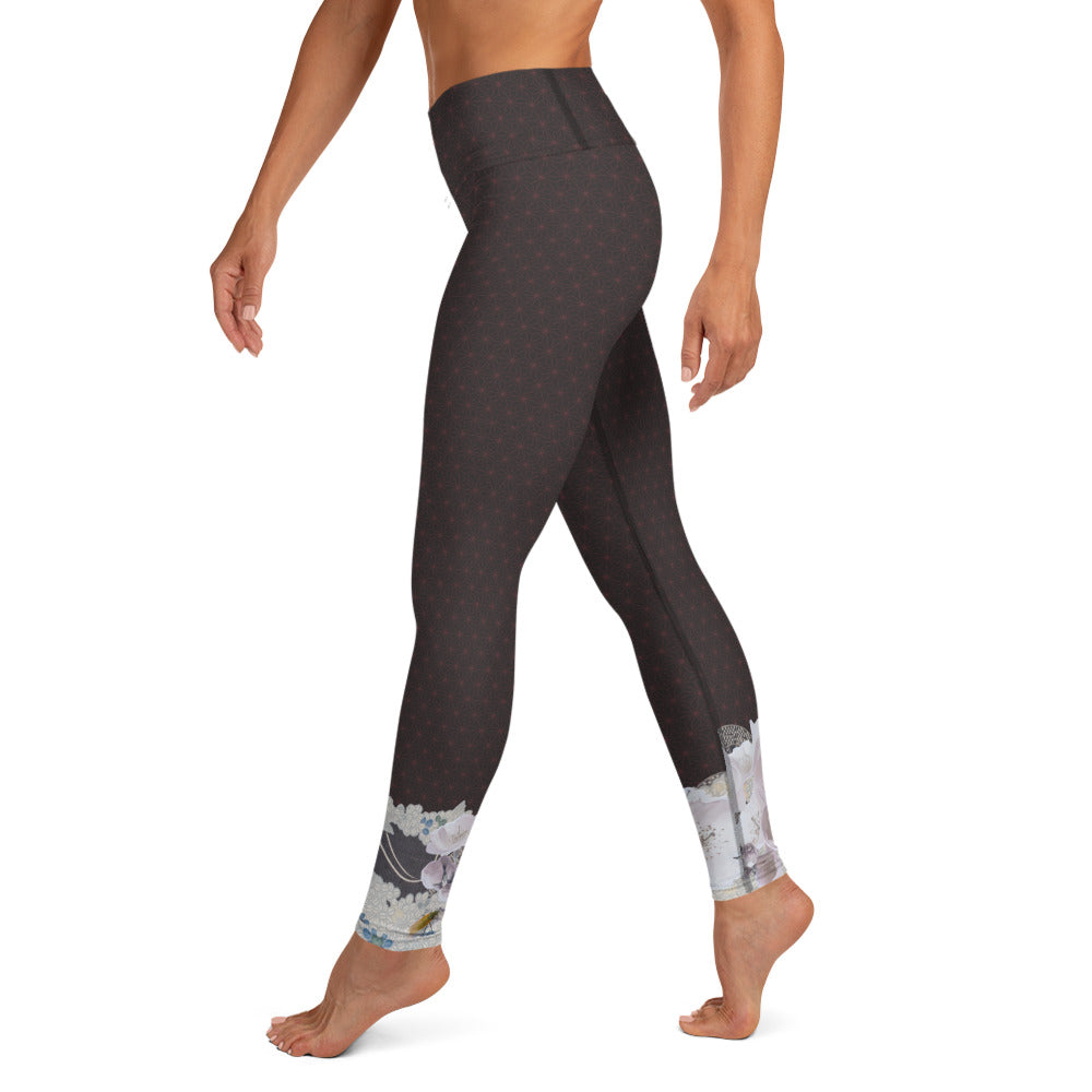 Matsukawa Asanoha Flor de cerezo Yoga Leggings