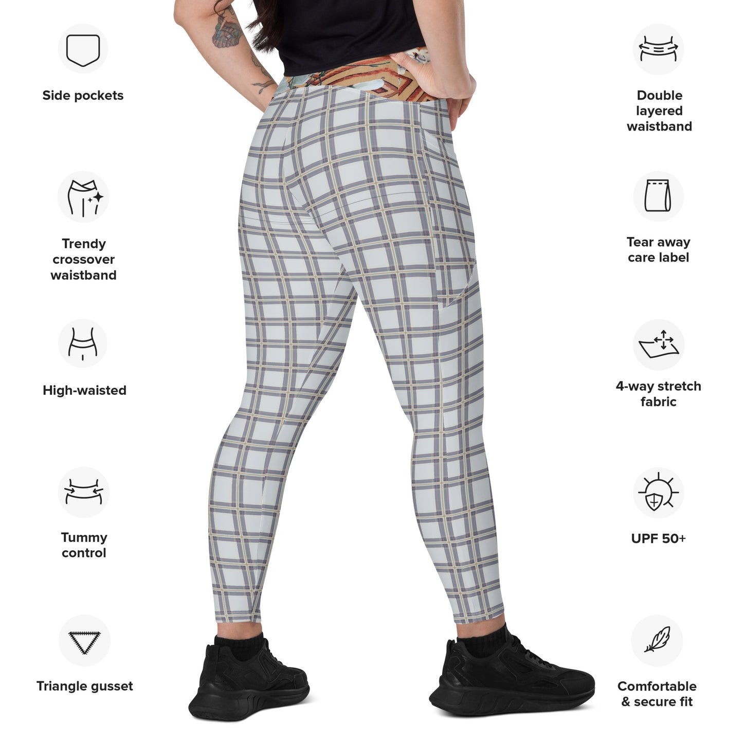 Magnolia Crossover leggings avec poches grande taille