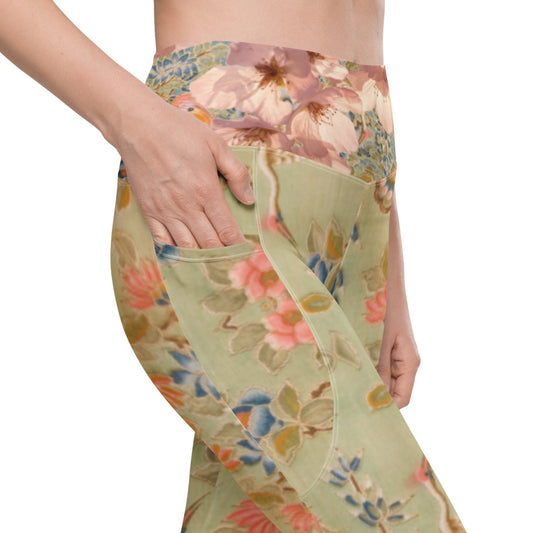 Leggings con bolsillos Verde flor de cerezo