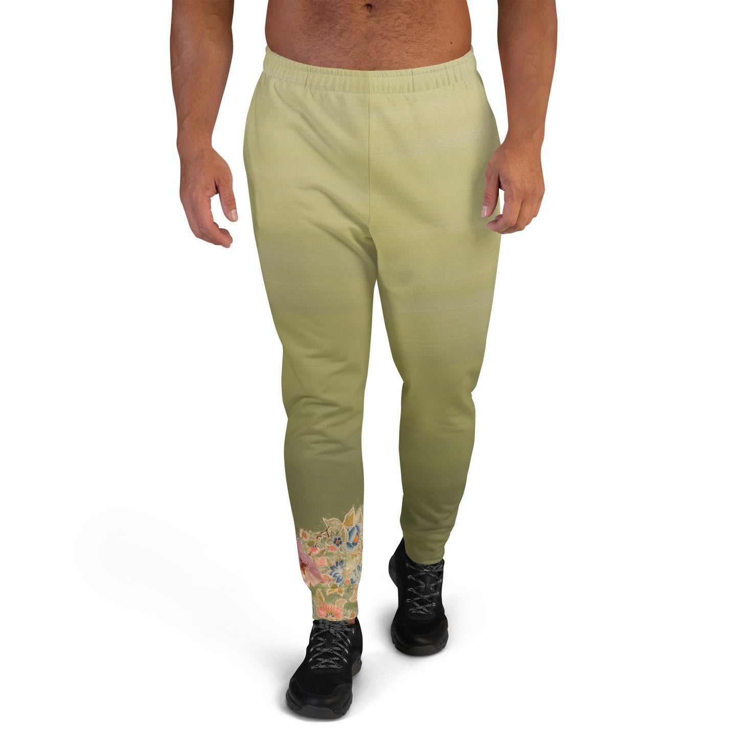 Joggers de hombre verde flor de cerezo