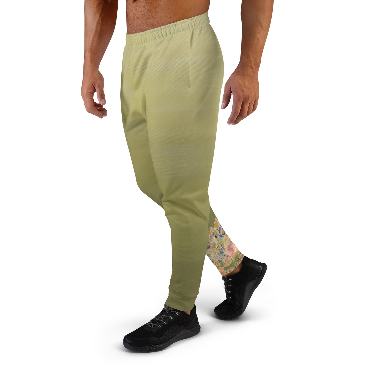 Joggers da uomo verde fiori di ciliegio