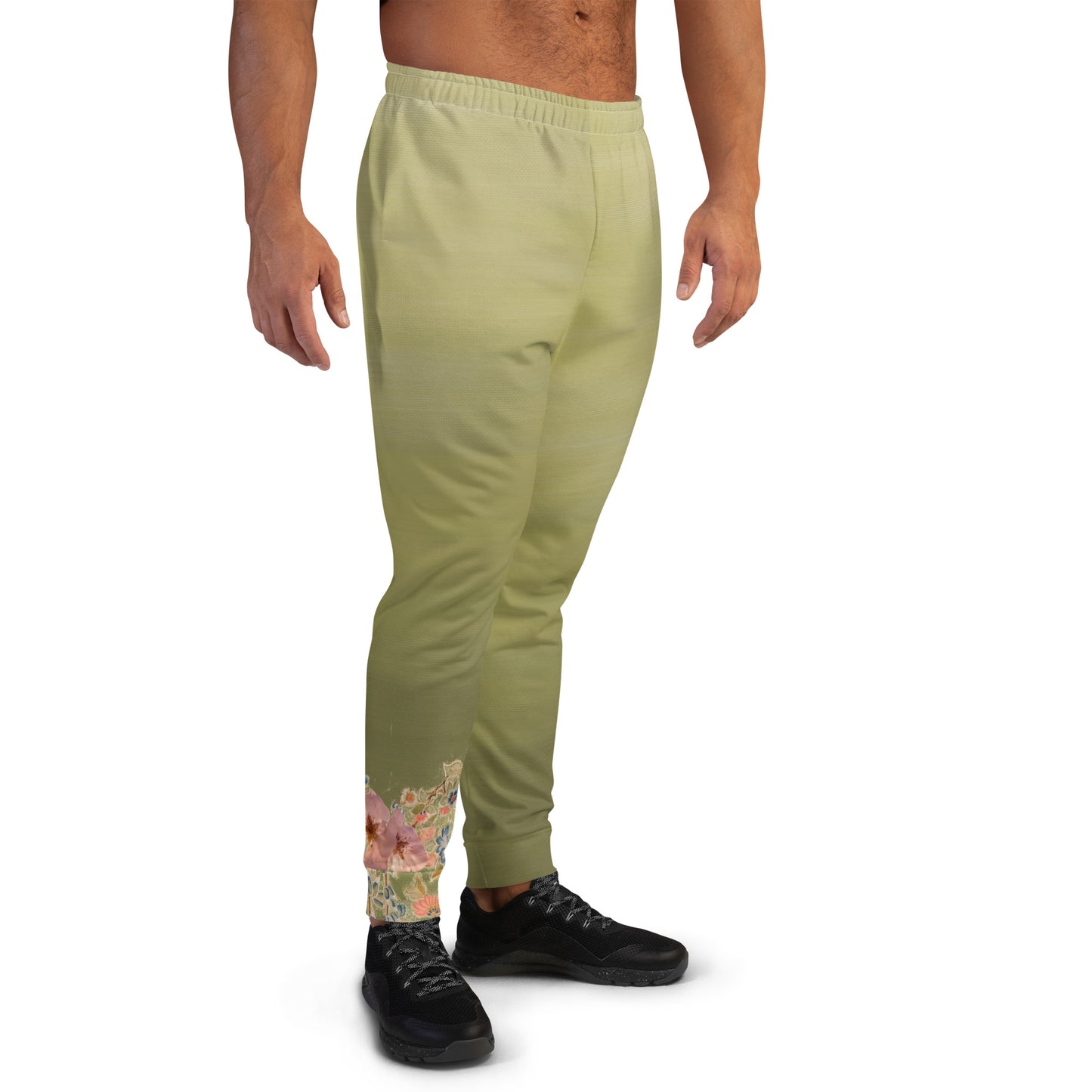 Joggers da uomo verde fiori di ciliegio