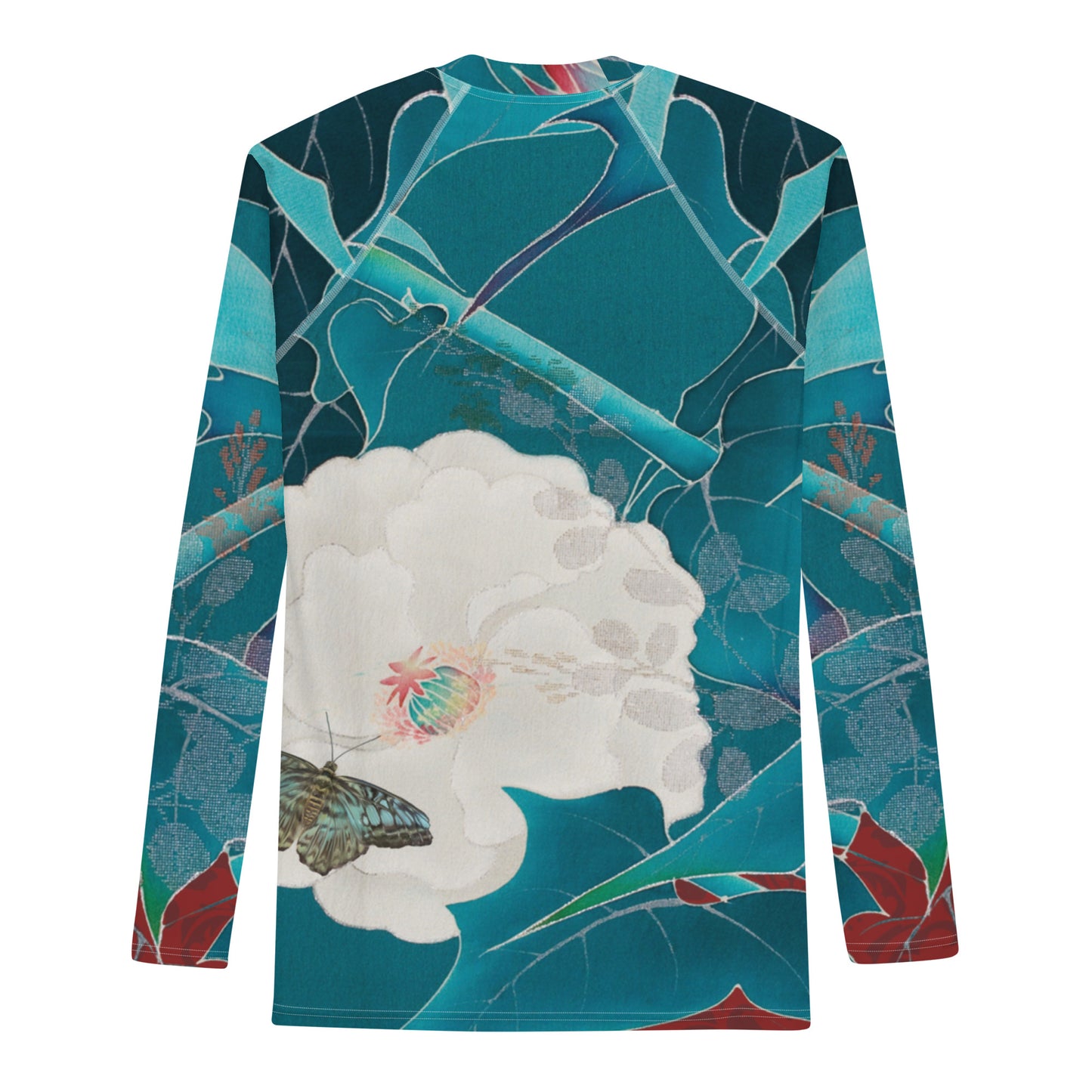 Japanese kimono Taisyou-kimono Butterfly UPF 50+ Raglan sleeves Long-sleeve  Men's Rash Guard