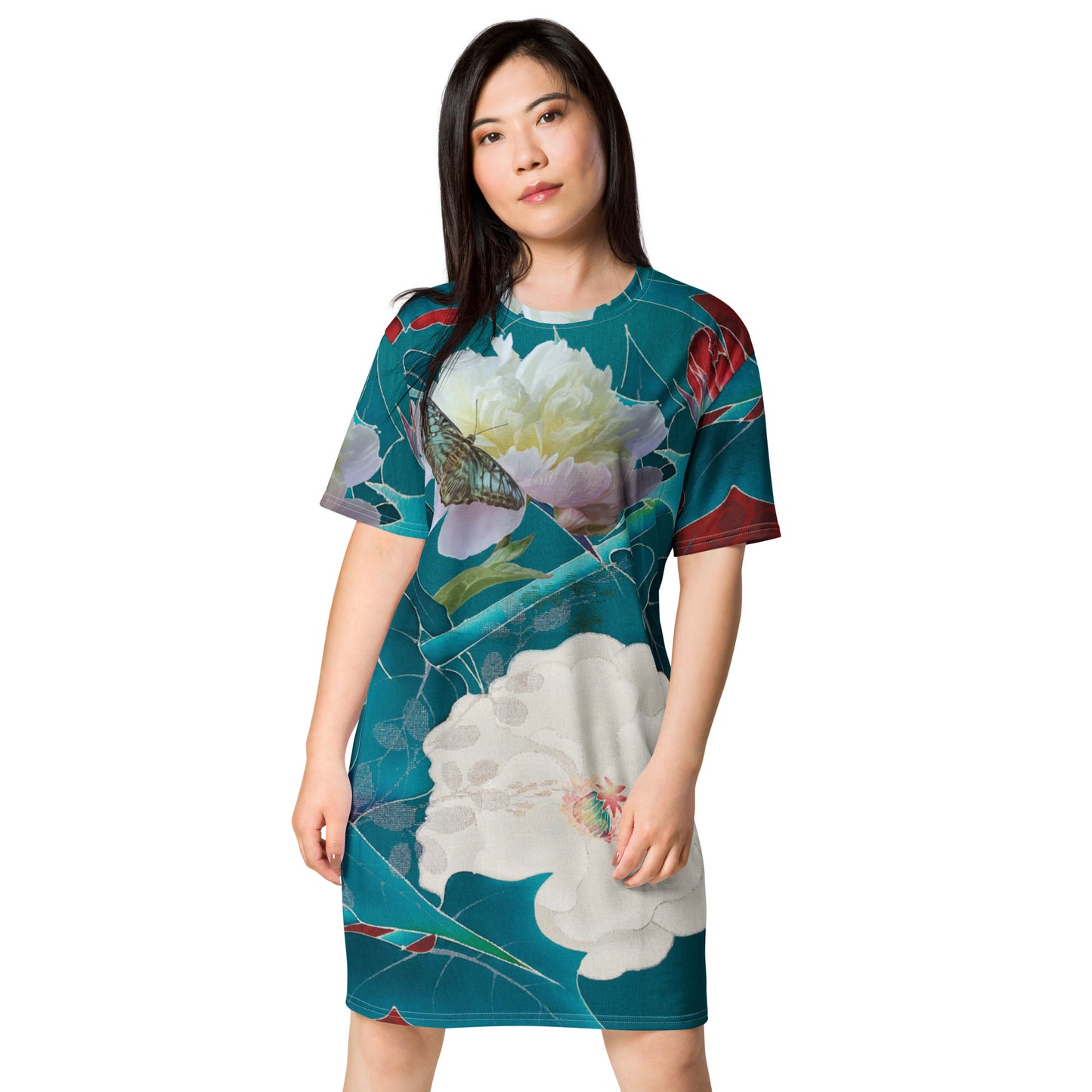 KimonoPaint Original kimono pattern Butterfly T-shirt dress