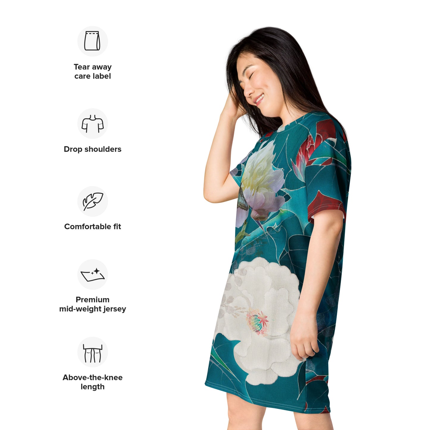 KimonoPaint Original kimono pattern Butterfly T-shirt dress