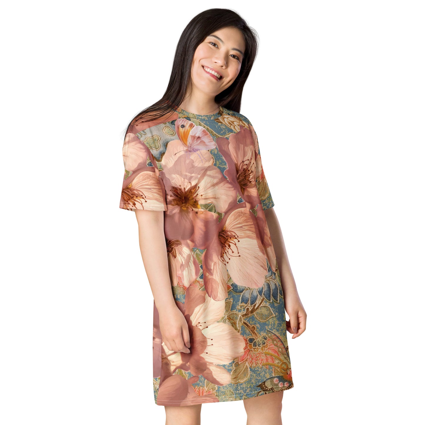 Robe t-shirt fleur de cerisier