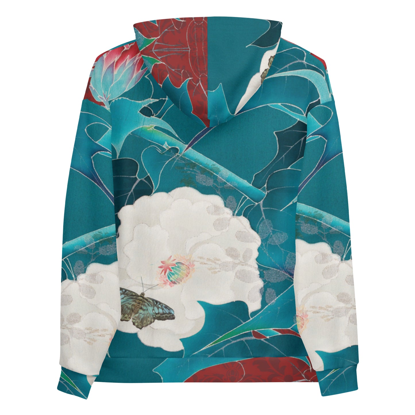 Japanese Kimono Taisyou-kimono Butterfly Soft cotton Unisex Hoodie