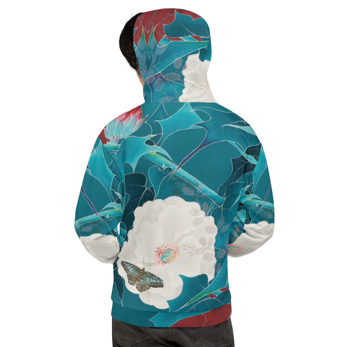 Japanese Kimono Taisyou-kimono Butterfly Soft cotton Unisex Hoodie