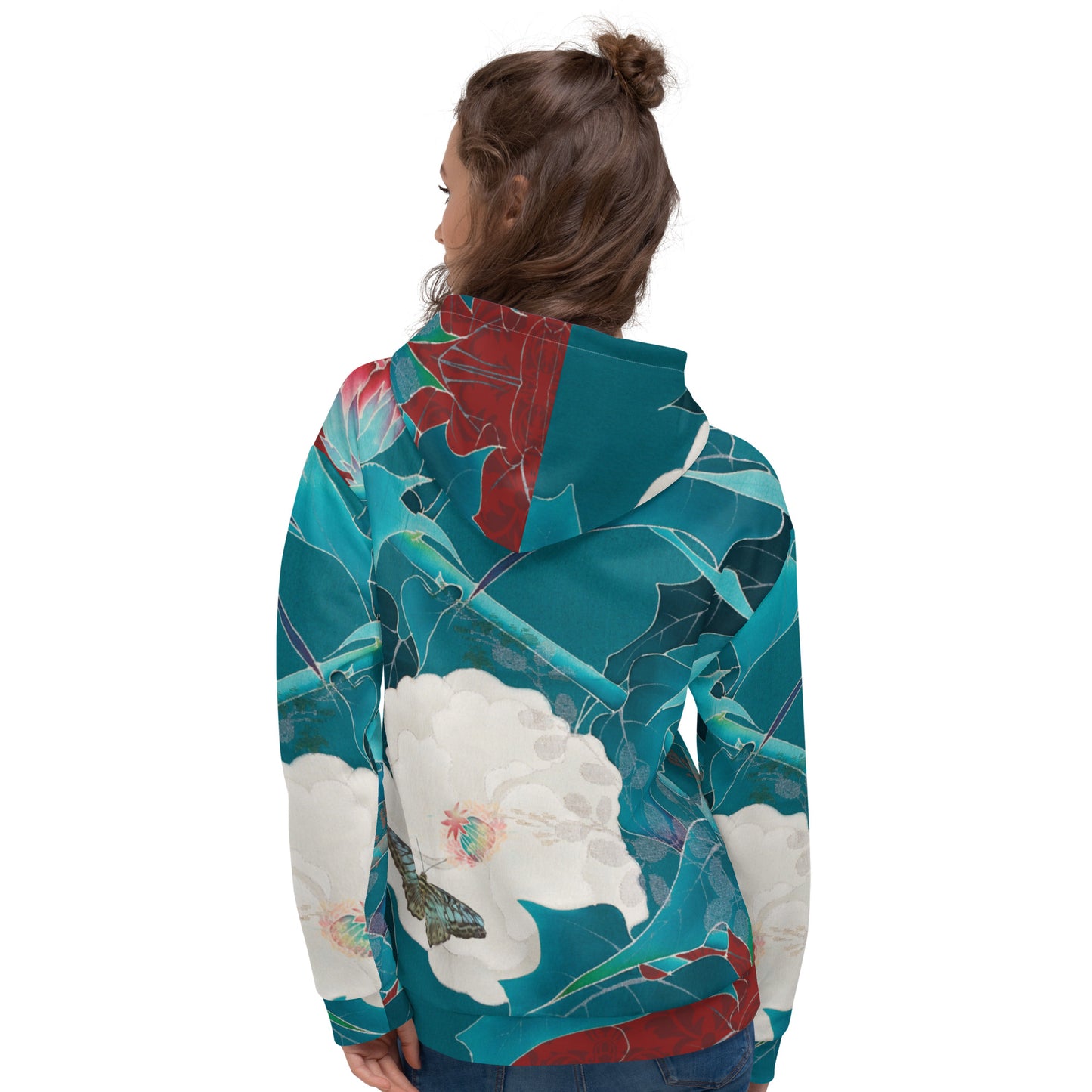 Japanese Kimono Taisyou-kimono Butterfly Soft cotton Unisex Hoodie