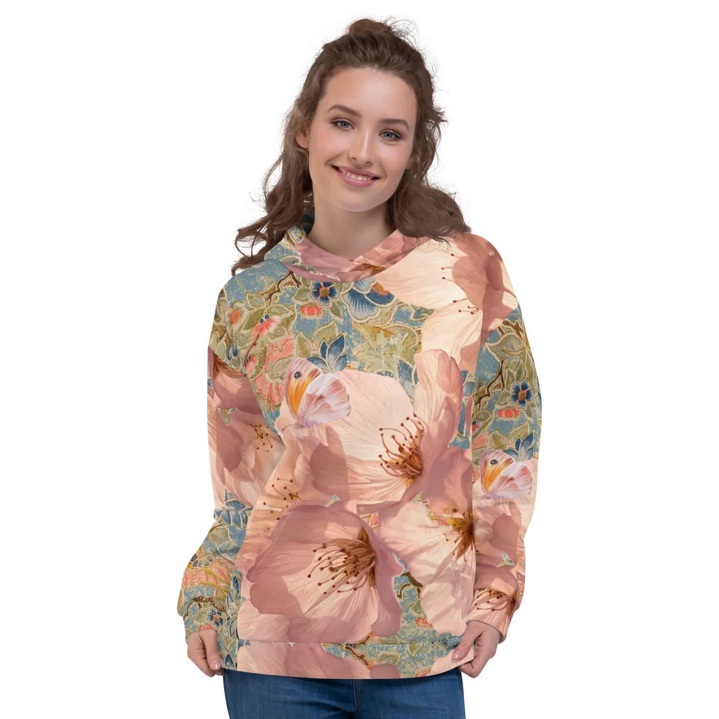 Sudadera con capucha unisex Flor de cerezo