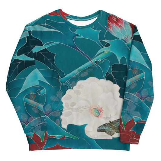 Japanese kimono taisyou-kimono Butterfly Soft cotton Relaxed Unisex Sweatshirt